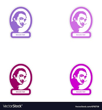 Set of paper stickers on white background Salvador vector image