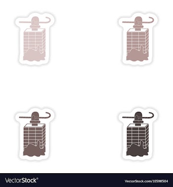 Set of paper stickers on white background Santa in vector image