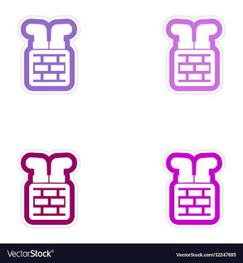 Set of paper stickers on white background Santa in vector image