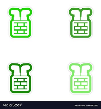 Set of paper stickers on white background Santa in vector image