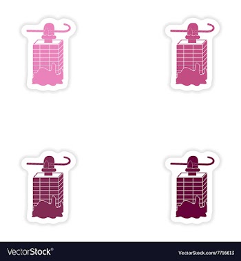 Set of paper stickers on white background Santa in vector image