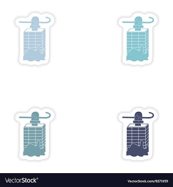 Set of paper stickers on white background Santa in vector image