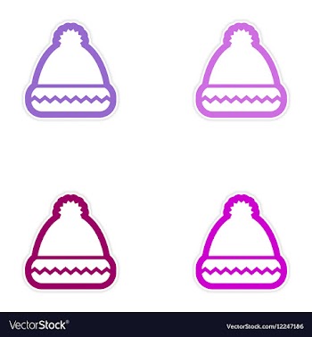 Set of paper stickers on white background Santa vector image