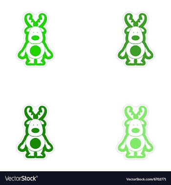 Set of paper stickers on white background Santa vector image