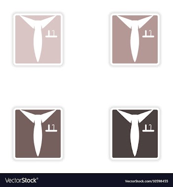 Set of paper stickers on white background shirt vector image