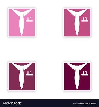 Set of paper stickers on white background shirt vector image