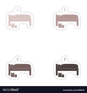 Set of paper stickers on white background sleeping vector image
