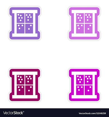 Set of paper stickers on white background snow vector image