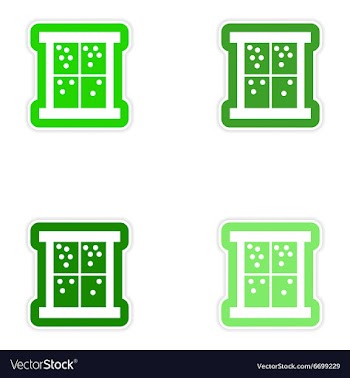 Set of paper stickers on white background snow vector image