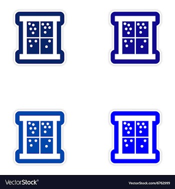 Set of paper stickers on white background snow vector image