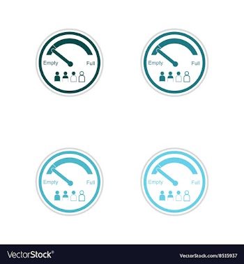 Set of paper stickers on white background staff vector image