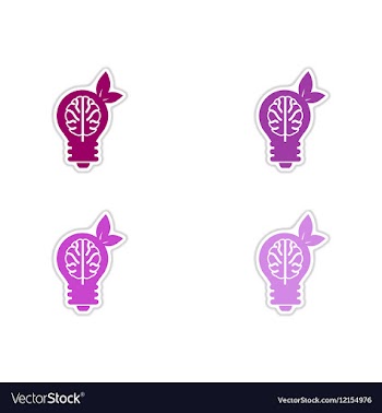 Set of paper stickers on white background symbol vector image