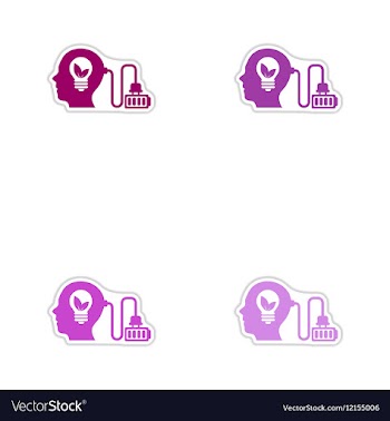 Set of paper stickers on white background symbol vector image