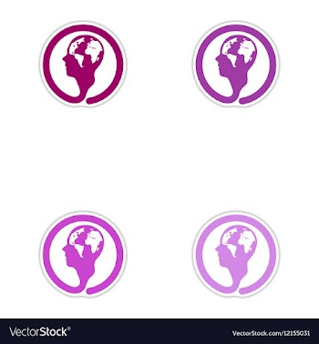 Set of paper stickers on white background symbol vector image