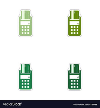 Set of paper stickers on white background terminal vector image