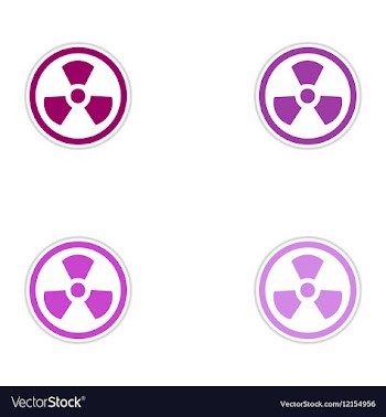 Set of paper stickers on white background toxic vector image