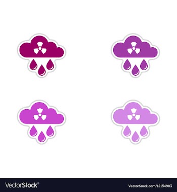 Set of paper stickers on white background toxic vector image