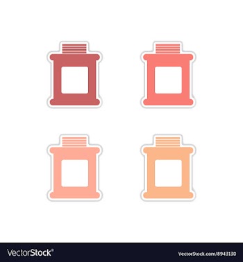 Set of paper stickers on white background tribune vector image