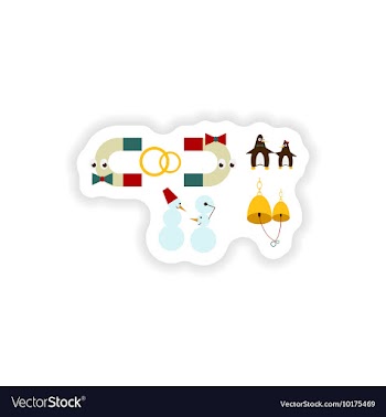 Set of paper stickers on white background vector image