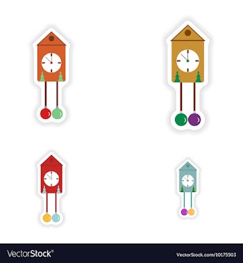Set of paper stickers on white background vector image