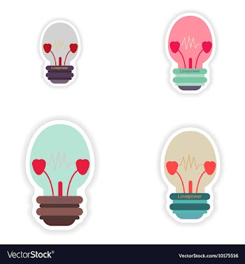 Set of paper stickers on white background vector image
