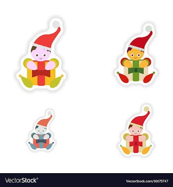 Set of paper stickers on white background vector image