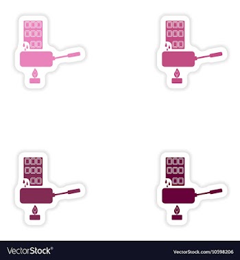 Set of paper stickers on white background vector image