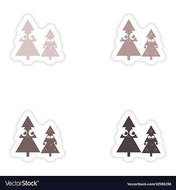 Set of paper stickers on white background vector image