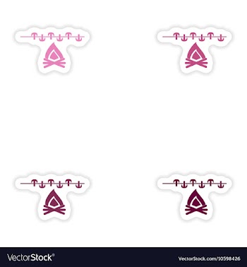 Set of paper stickers on white background vector image
