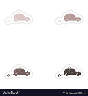 Set of paper stickers on white background vector image