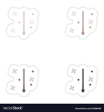 Set of paper stickers on white background vector image