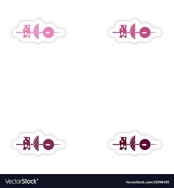 Set of paper stickers on white background vector image
