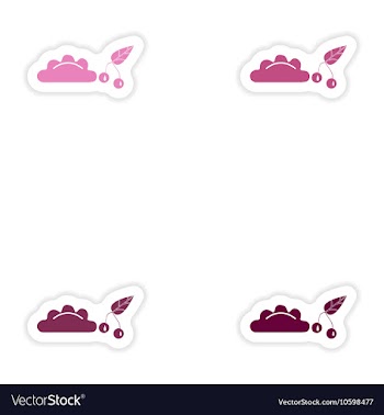 Set of paper stickers on white background vector image