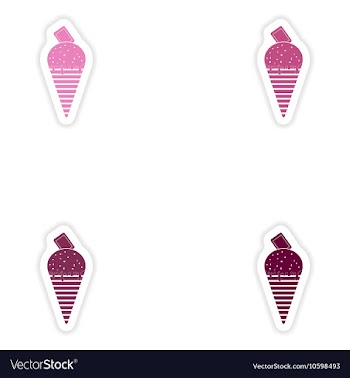 Set of paper stickers on white background vector image