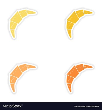 Set of paper stickers on white background vector image