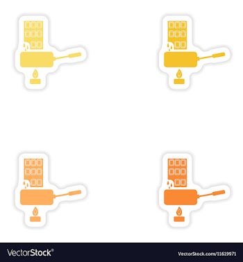 Set of paper stickers on white background vector image