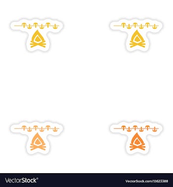 Set of paper stickers on white background vector image
