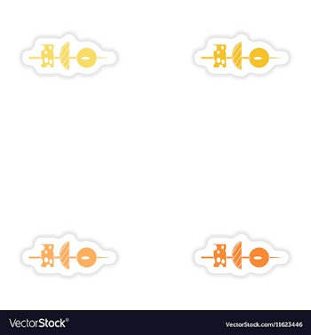 Set of paper stickers on white background vector image