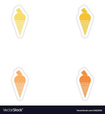 Set of paper stickers on white background vector image