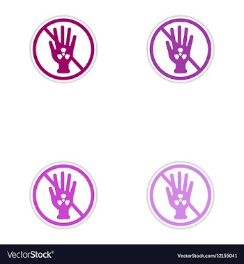 Set of paper stickers on white background vector image