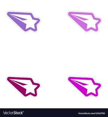 Set of paper stickers on white background vector image