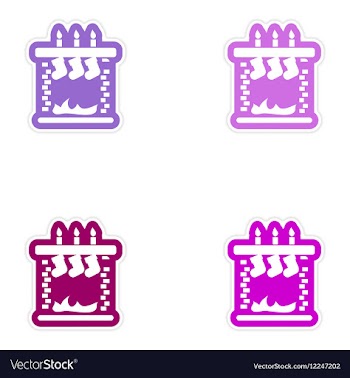 Set of paper stickers on white background vector image