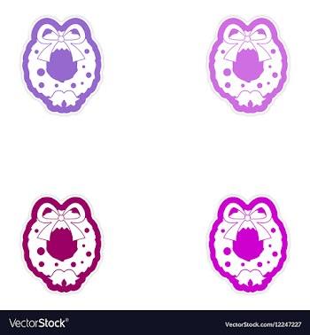 Set of paper stickers on white background vector image