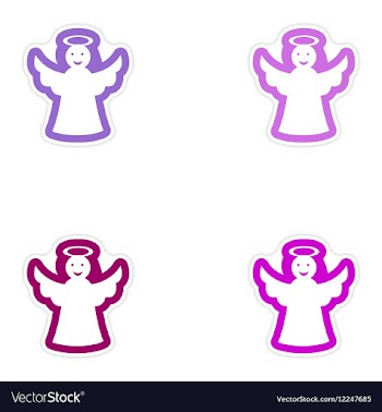Set of paper stickers on white background vector image