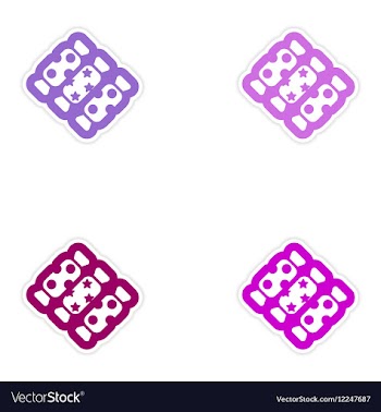 Set of paper stickers on white background vector image