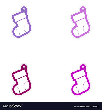 Set of paper stickers on white background vector image