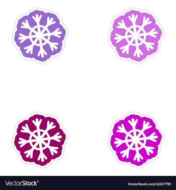 Set of paper stickers on white background vector image