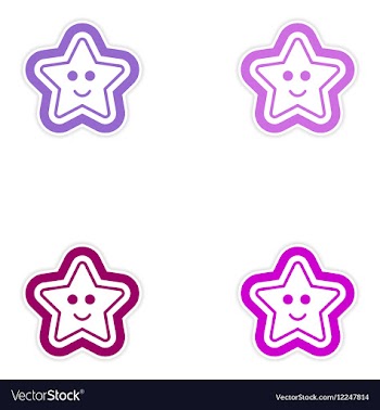 Set of paper stickers on white background vector image