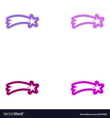 Set of paper stickers on white background vector image