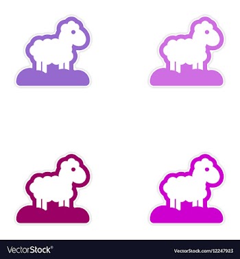 Set of paper stickers on white background vector image